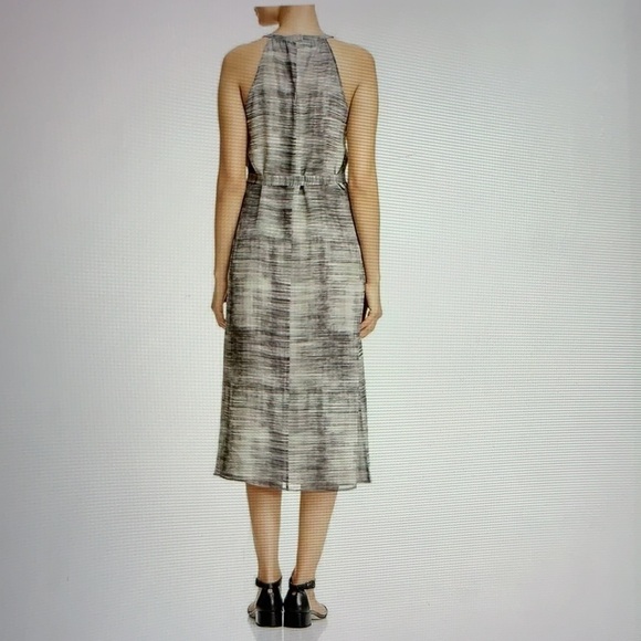 Eileen Fisher Limestone Silk Halter Midi Dress S - Picture 4 of 12